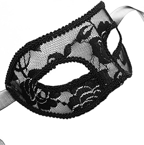 ASX Design Black Lace Masquerade Mask Party Half Mask Vampire Ball