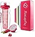 Hydracy Fruit Infuser Water Bottle - 32 oz Sports Bottle - Time Marker, Full Length Infusion Rod & Insulating Sleeve + 27 Fruit Infused Water Recipes eBook Gift - Lollipop Pink primary