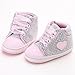 Voberry Baby Girls Toddler Lace up Sneaker Anti-Slip Boots Crib Shoes (0~6Month, Gray)
