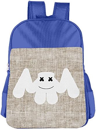 4-16 Years Kids Marshmello Face Jauz And Marshmello Backpack School Bag (2 Colors) RoyalBlue