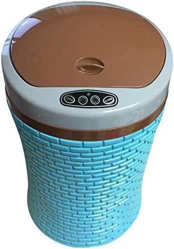 Automatic Touchless Trash Can Resin Infrared Sensor Dustbin Trash Can with USB Charger Room Hotel Office 4L (BLUE)