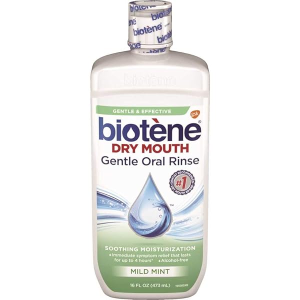 BIOTENE MOISTURIZING ORAL RINSE,MILD MINT, 16 FL OZ (PACK OF 2)