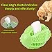 ChokGift Dog Teeth Cleaning Chew Toys Ball Toothbrush with Rope Nontoxic Bite Resistant Food Dispensing IQ Treat Toy Interactive Pet Chewy Toys for Small and Medium Puppy, Dental Care, Rubber, Green