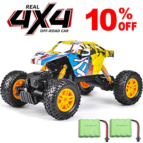 DOUBLE E RC Cars 1/18 Monster Truck Rock Crawler with 2 Batteries 4x4 Off Road Dual Motors 2.4GHZ Remote Control Car - Thumbnail 7