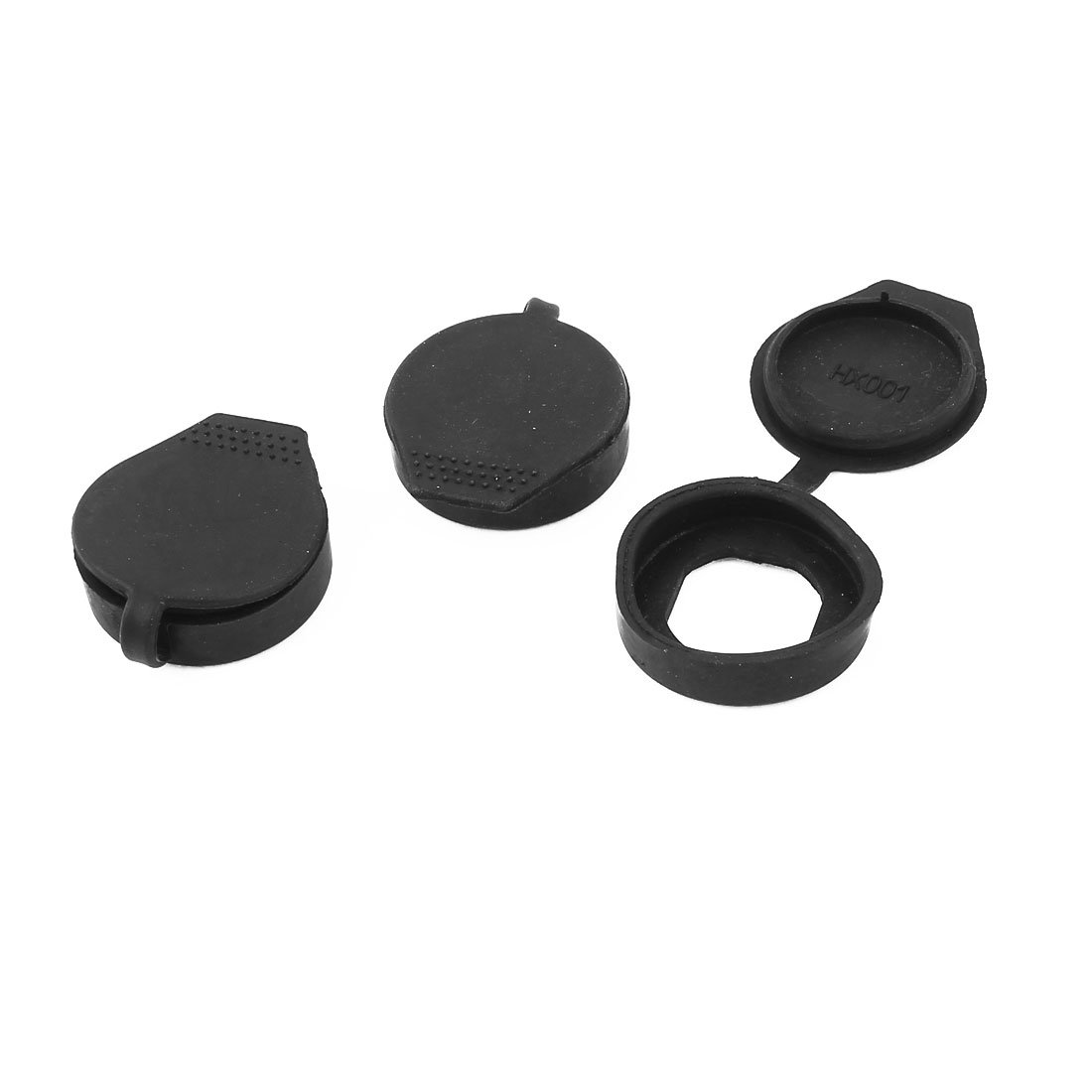 Sourcingmap 3 Pcs Rubber Key Panel Cam Lock Dust Waterproof Covers Black