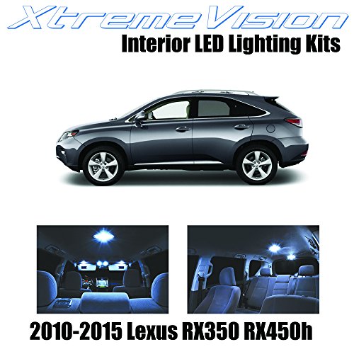 XtremeVision Lexus RX350 RX450h 2010-2015 (10 Pieces) Cool White Premium Interior LED Kit Package + Installation Tool
