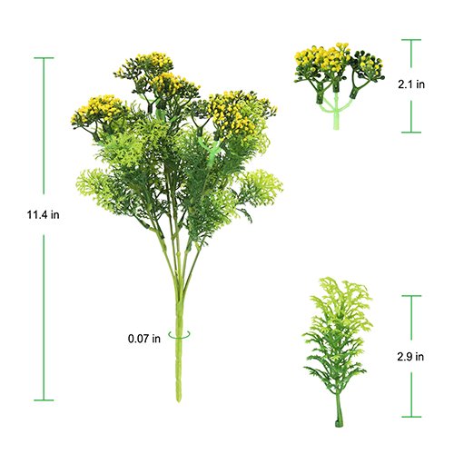 Artificial Plants (6pcs) Artificial Greenery Makes The Environment More Lively, Often Used in Farmhouse Decor and Artificial Outdoor Plants Decor