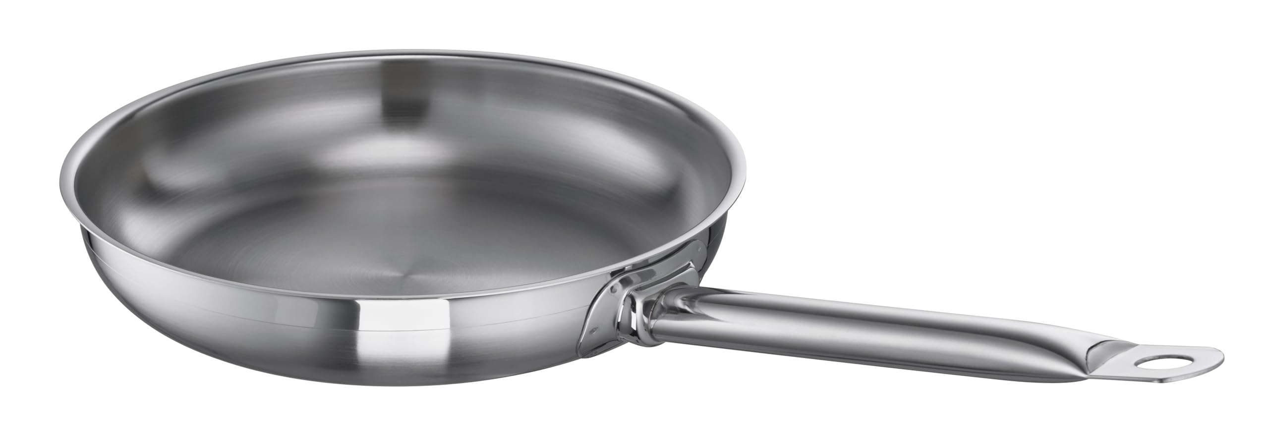 Schulte-Ufer Profi Lini i Stainless Steel Frying Pan Size: 24cm, Stainless steel, metallic, 24 cm