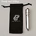 Ready and Willing Luxury Trigger Massager Powerful 10 speed waterproof with microfiber storage bag (Metallic Silver)