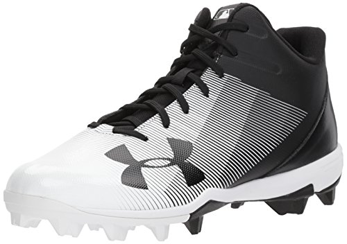 Under Armour Men's Leadoff Mid RM, Black (001)/White, 10.5