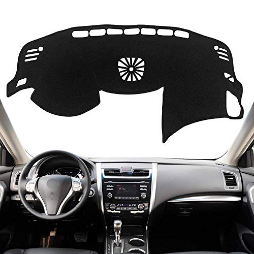 Dashboard Black Center Console Cover Dash Mat Protector Sunshield Cover Pad Carpet Fits 2014-2018 Nissan Altima - Thumbnail 5