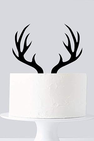 Amazon De Tortenaufsatz Hirsch Geweih Jagd Kuchen Topper Hirsch