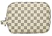 Rita Messi Luxury Checkered Make Up Bag Leather Cosmetic Toiletry Travel Bag (Tiffany)