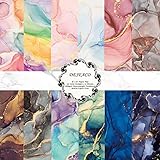 DESEACO Marbled Scrapbooking Paper Pad