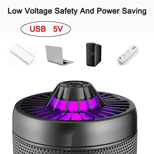 Hmlai Electric Mosquito Killer Lamp, USB Mosquito Killer UV Trap By Physical Mosquito Repellent For Camping Home