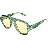 OTICALA Retro Aviator Sunglasses for Women Square Chic Classic Trendy Fashion Oversized 70s Style Sun Glasses