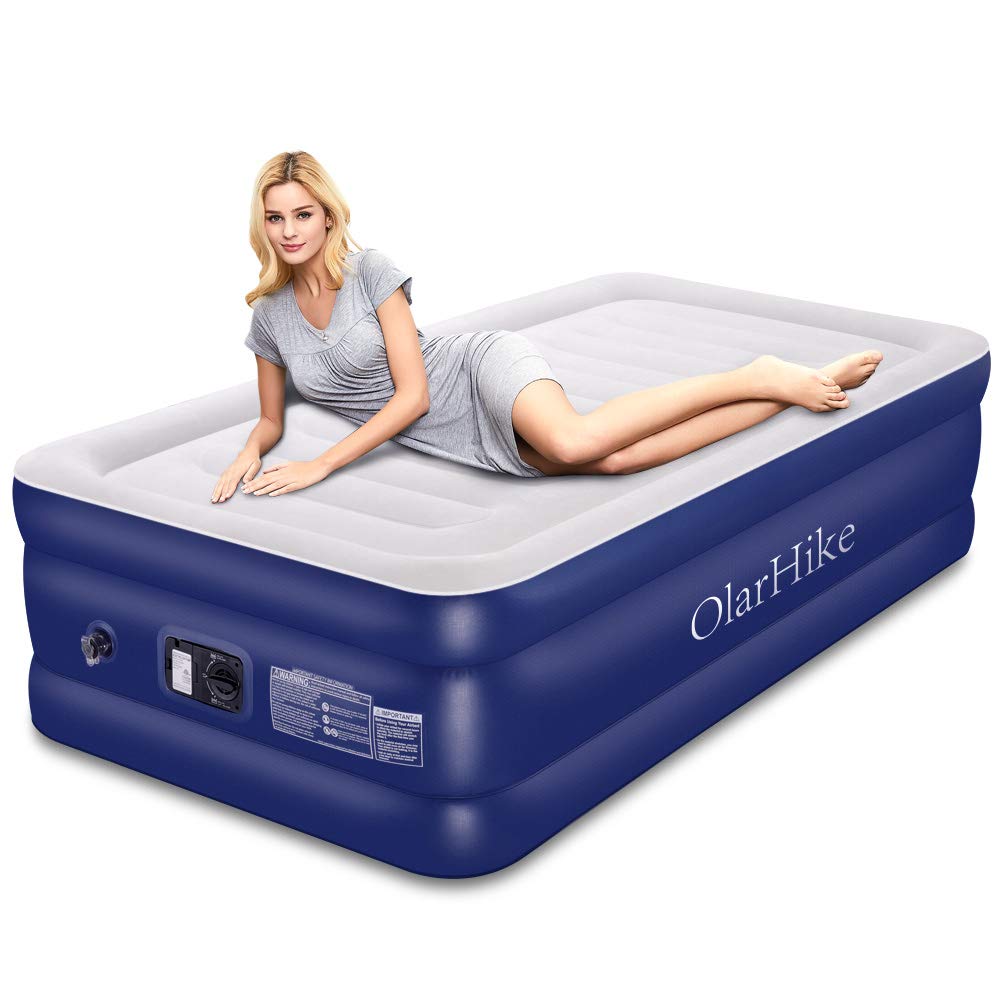 OlarHike Twin Air Mattress with Builtin Pump, Elevated Double High