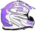 Typhoon Youth Kids Offroad Gear Combo Helmet Gloves Goggles DOT Motocross ATV Dirt Bike Motorcycle Purple - Medium