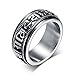 RAUL FANT Retro Stainles Steel Buddhist Six True Syllable Mantra 