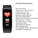 Fitness Tracker HR, Activity Tracker with Pedometer Blood Pressure Heart Rate Monitor IP67 Waterproof Step Calorie Distance Tracker Call SMS SNS Remind for Men Women Kids Compatible for Android iOS