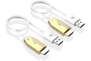 LOTORASIA Wireless HDMI Transmitter and Receiver, Portable 1080P HDMI Extender 164FT/50M Range, Plug&Play, for Laptops, TV Box, PS4/5, Cameras to Project to TV/Projector/Monitor/Video Audio Transmission Golden