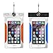 AMAZECO 2 Pack Universal Waterproof CellPhone Case Waterproof Cell Phone Dry Bag Pouch For Apple iPhone 6S 6,6S Plus,7 SE 5S, Samsung Galaxy S7, S6, HTC LG Sony Nokia Motorola Up To 5.5