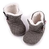 MiYuebb Toddler Boy/Girls Snow Boot Fleece Woollen Fur Knitted Baby Boots Warm Baby Booties