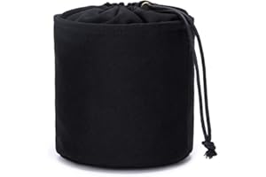 YONBEN Tall Purse Organizer Insert Womens Canvas Round Handbag Organizer Storage,Handbag Purse Organizer Round Cosmetic Pouch Bag Bucket Makeup Bag