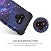YINLAI Note 9 Case Samsung Galaxy Note 9 Case 3 Layer Heavy Duty Full Body Shockproof Slim Hybrid Soft Silicone Rubber Rugged Bumper Hard PC Cover with Space Stars Design Phone Cases Purple Space
