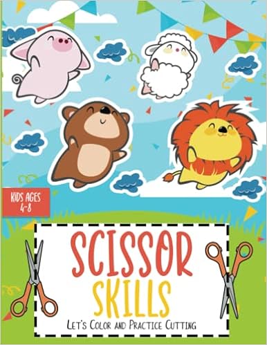 Amazon Com Scissor Skills Let S Color And Practice Cutting For Kids Age 4 8 Year Olds Animals Preschool Activity Book Cut And Paste Paper Workbook Get Ready With This Kumon Craft