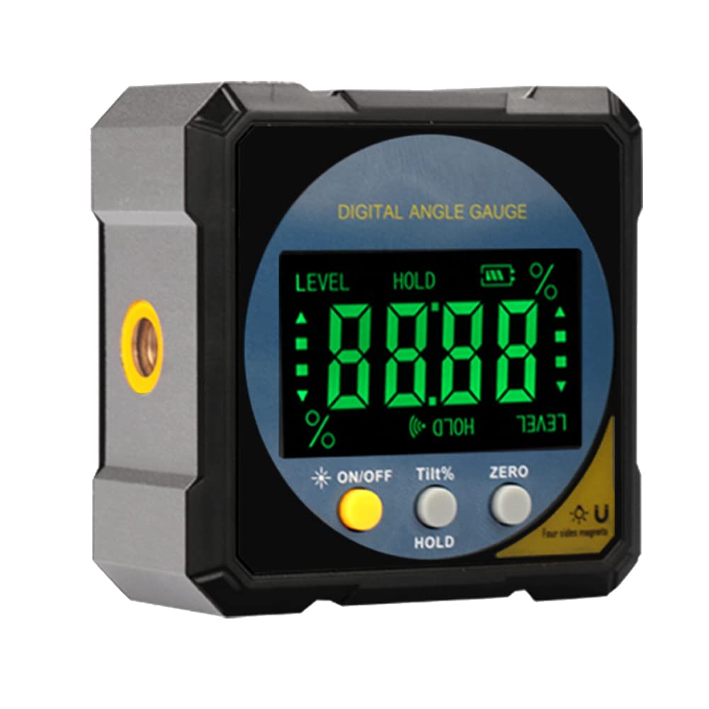 Hopbucan Digital Angle Finder with Electronic,Four Side Magnets Electronic Protractor Digital Angle Finder Level