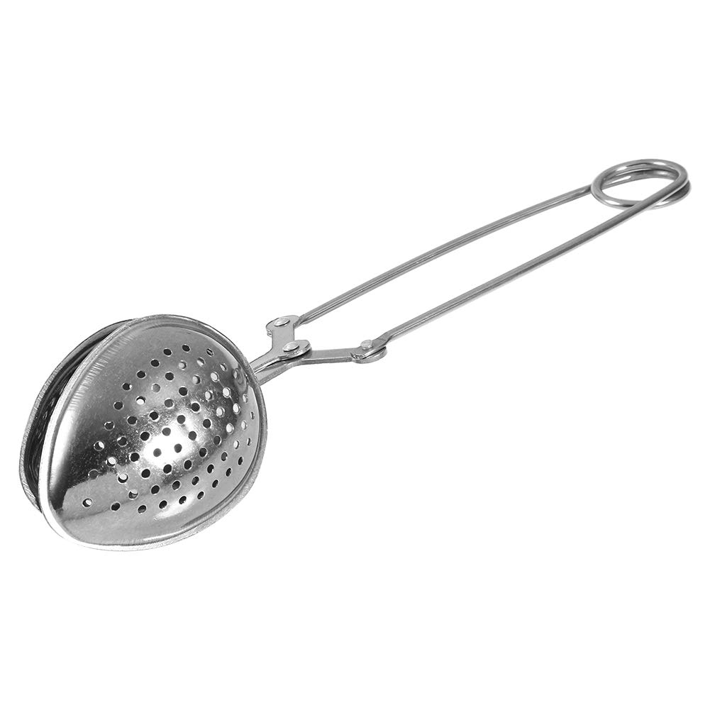 Raguso Stainless Steel Tea Infuser Handle Snap Ball Tea Mesh Filter Tong Tea Spoon