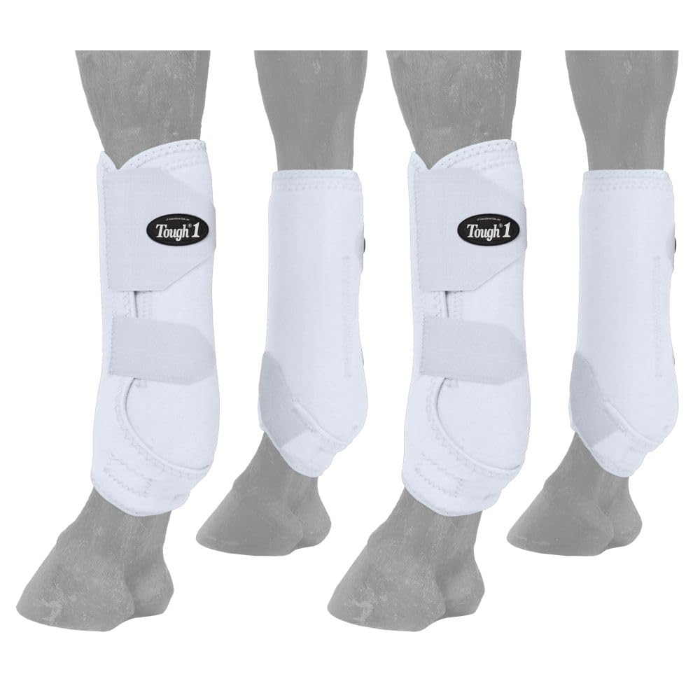 Tough 1 Extreme Vented Sport Boots Set, White, Small