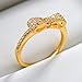 Jsely Fashion Cute Bow Ring Knot CZ 18k Gold Plated Eternity Band Engagement Promise Rings for Women Girls, (Gold, 6)