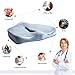 Houseasy Memory Foam Office Chair & Car Seat Cushion for Back Pain and Sciatica Relief, Gray