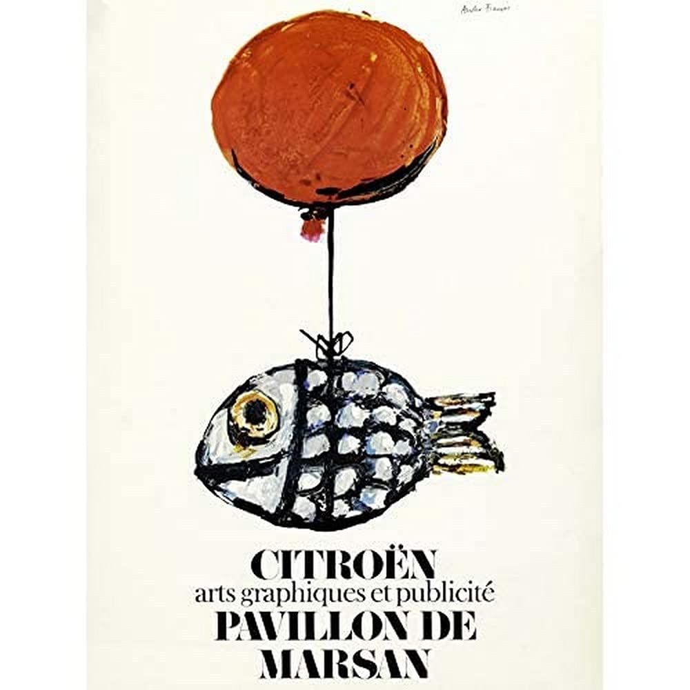 Francois Automobile Exhibition Fish Balloon Advert Art Print Canvas Premium Wall Decor Poster Mural