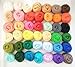 QICI 50 Colors Felting Wool,Wool Roving Fibre Wool Yarn Roving for Needle Felting Hand Spinning DIY