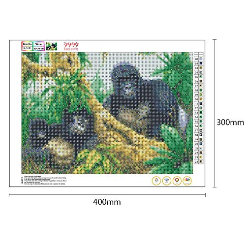Mosaic Making Diamond Painting 5D DIY Full Drill Diamond Painting Gorilla Cross Stitch Embroidery Mosaic