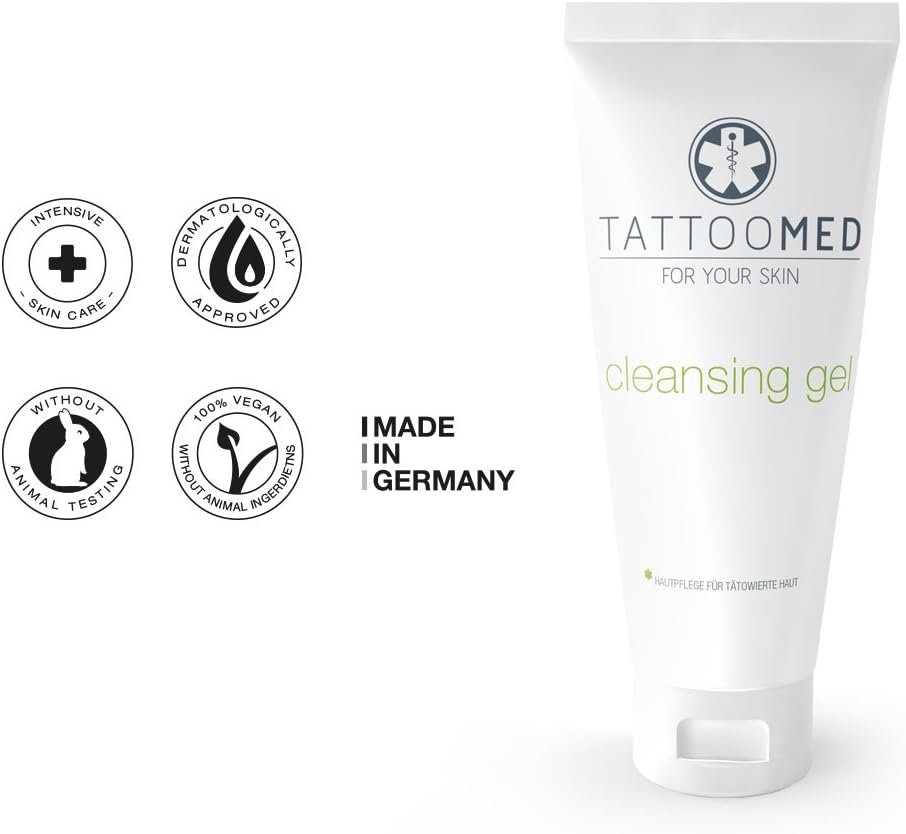 TattooMed Cleansing Gel - pH Neutral Sensitive Washing Gel for Healthy Tattoos - (1 x 100ml), 100 ml (Pack of 1) - Image 5