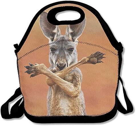 Funny Kangaroo Australia Lunch Tote Bag Bags Awesome Lunch Handbag Lunchbox Box For School Work Outdoor
