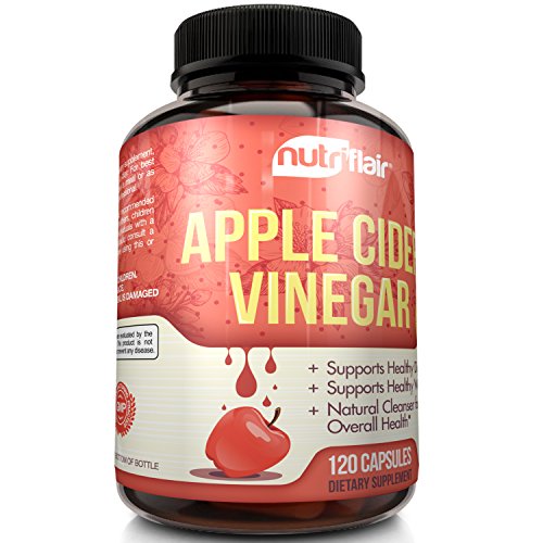 NutriFlair Apple Cider Vinegar Capsules 1300mg 120 Vegan ACV Pills