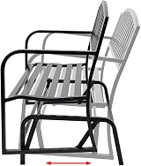 vidaXL Swing Bench - 2-Person Rocking Chair, Weather-Resistant Steel view 3