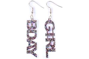 Zhang shine Birthday Earrings Resin Acrylic Glitter Happy Birthday Letter Drop Dangle Earrings for Women Statement Cute Jewelry Party Festive