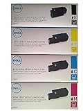 Dell (810WH, WM2JC, XMX5D, C5GC3) Complete High Yield 4-Color Toner Cartridge Set