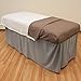 Microfiber Massage Table Skirt by Body Linen - Massage Table Bed Skirt to Fit Standard Size Massage Tables - Lightweight, Super Soft and Stain-Resisting - Walnut Brown