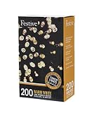 Festive Christmas String Lights, Battery Operated Timer LED, Warm White, 200 bulbs