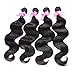 Perstar Hair 8A Grade Brazilian Body Wave hair 4 bundles Remy Human Hair extension Uprocessed Virgin Hair Natural Color (22 24 26 28, natural color)…