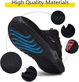 Hanani Steel Toe Caps Shoes Lightweight Boots Women Men Work Industrial Black view 6