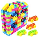 Building Blocks 134 Piece Toy Interlocking Building Blocks Play Set, Bright Vivid Colors, Endless Combinations