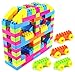 Building Blocks 134 Piece Toy Interlocking Building Blocks Play Set, Bright Vivid Colors, Endless Combinations